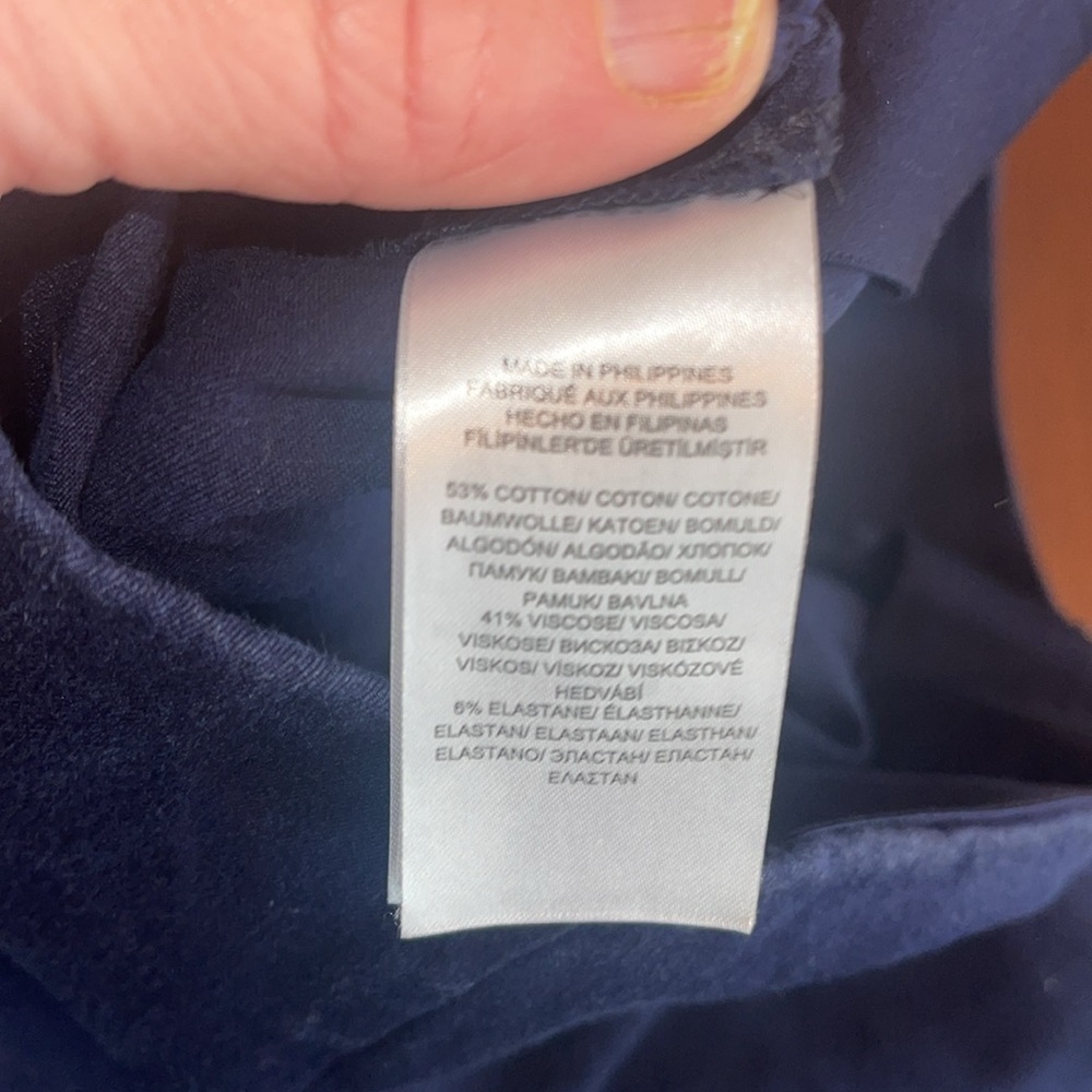 Lauren by Ralph Lauren navy jersey pants - size 4. B - Picture 5 of 5